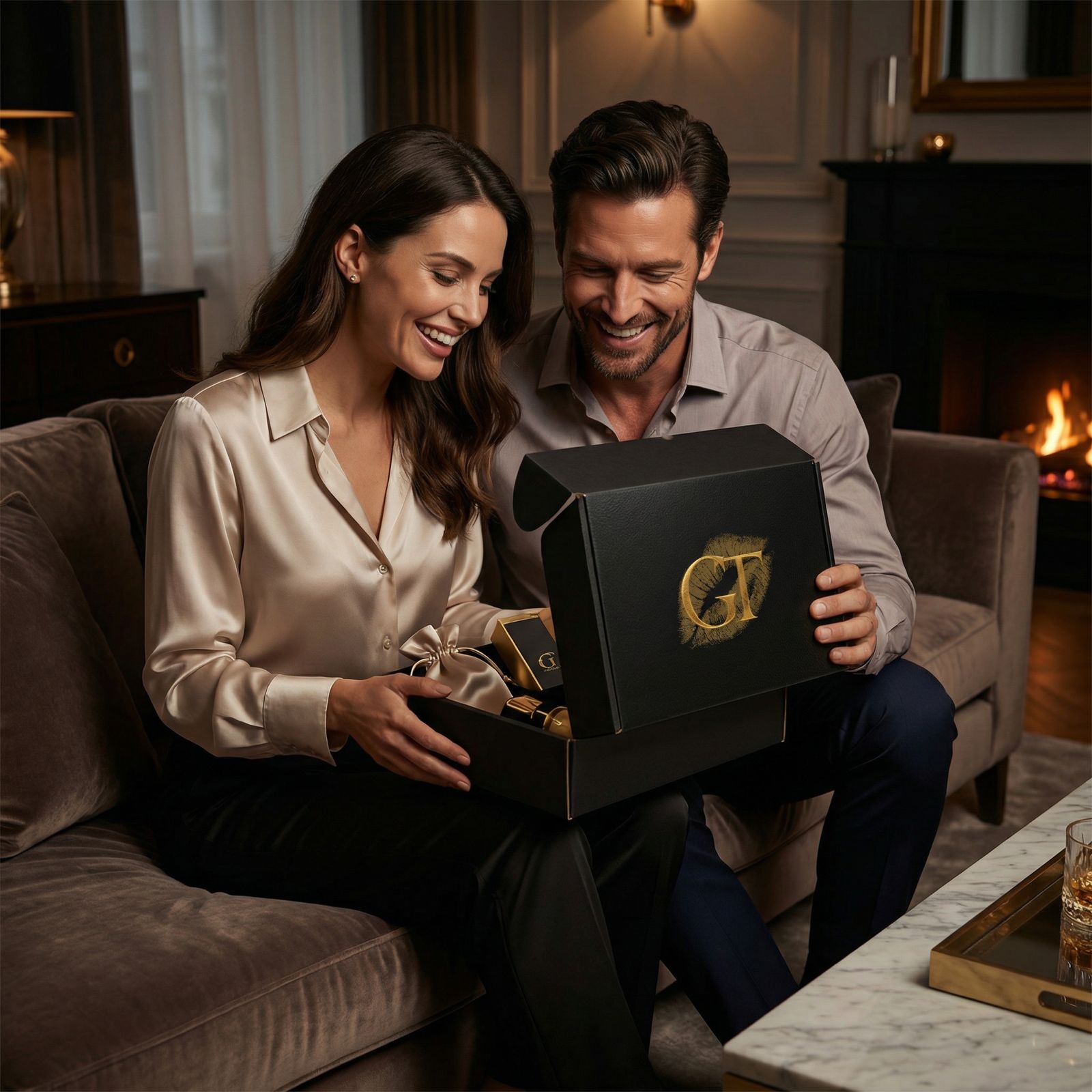 Un couple partage un moment de complicité
